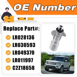 Upgrade Aluminum Engine Oil Cooler Inlet Connector Compatible with Land Rover LR4 Range Rover Sport, with Two Water Pump Gaskets Replaces# LR028136 LR030593 LR049370 C2Z18658