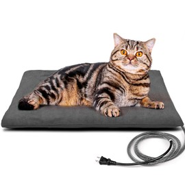 Kiroto Pet Heating Pad, Outdoor Heating Pad for Cats, Cat Heating Pad for Cat House Outside, Waterproof Cat Warming Pad for Feral Cats, Safe Electric Heat Pad, Heated Outdoor Cat Bed, 27"x16"