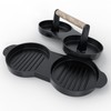 KEESHA Double Burger Press, Cast Iron Hamburger Press Patty Maker,