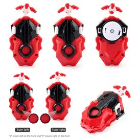 Battling String Launchers Burst B-184 DB Layer System Sword Launcher LR Left/Right Rotation Spin Top Toy & Launcher Grip Set Compatible with All Burst Series Spinning Top Battle Toys (Red)