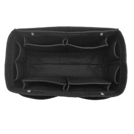 LEXSION Felt Purse Organizer Insert Bag organizer Multi Pocket Bag in Bag Organizer For Tote & Handbag Shaper 8008 Black S