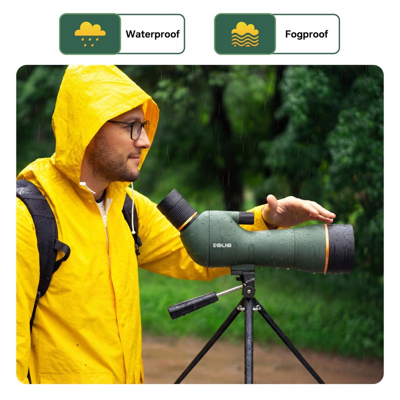 ESSLNB Spotting Scope with Tripod, 20-60x70 BAK4 High Definition Waterproof