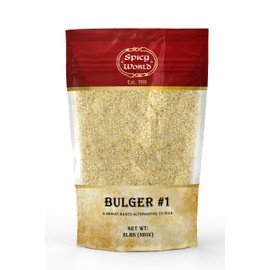 Bulgur Cracked Wheat Fine #1, 2 LB Bag (32oz) | USA Grown Bulgar Wheat for Tabouleh | 100% Natural & Pure | Great for Vegan Recipes by Spicy World
