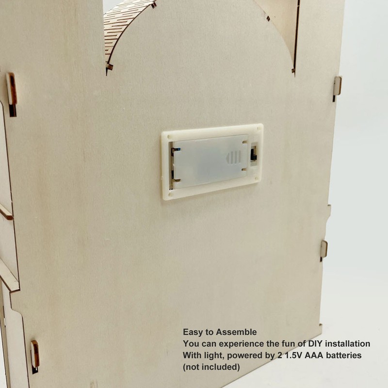 Wooden Ramadan Calendar 30 Storage Drawers LED Light Decorative DIY