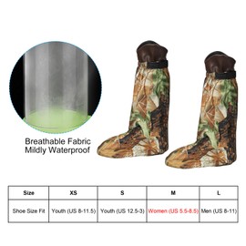 PATIKIL Waterproof Shoe Covers, Zipper Rain Shoe Cover Snow Boot Covers Protective Overshoes for Outdoor Activities, M, Camo