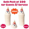 Concession Essentials Paper Snow Cone Cups, 6 oz, Wax Coated,