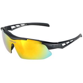 PANTHER PT-899 Polarized Sports Sunglasses, Includes 5 Replacement Lenses, Prescription Inner Frame, Ultra Lightweight, UV400, UV Protection, Unisex, Cycling, Running, Fishing, Golf, Driving Outdoors,