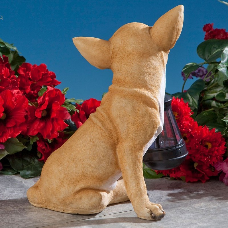 Bits and Pieces - Dog Solar Lantern Statue - Solar