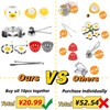 10-in-1 Egg Tool Set:1 Chalaza Remover Tongs,2 Piercers,2 Fry Rings,2