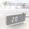 LED Projection Alarm Clock for Bedroom, Digital Clock with 180°