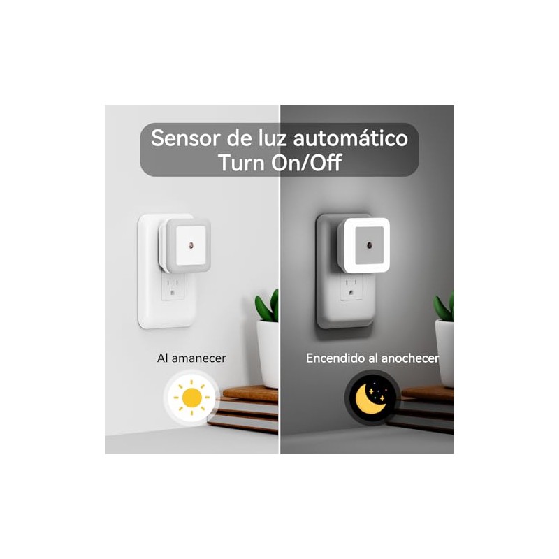 6 Pack Luz nocturna Enchufable, Sunsign Luz de Noche Luz
