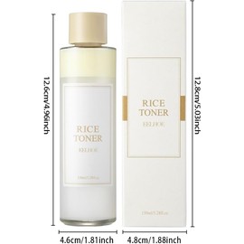 Rice Toner for Face – Hydrating & Brightening with Rice Bran Extract – Moisturizing Facial for Dry & Sensitive Skin – Gentle pH-Balancing Skin Care with Panthenol & Glycerin
