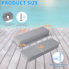 WTMORE Boat Dock Bumpers, 17" Dock Bumpers Dock Edge, Dock Fenders Bumpers, Boat Dock Bumper Guards for Dock Edge, Piling, Horizontal Deck, Vertical Poles, or Pier Fenders, 3 Pack, Gray
