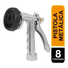 Truper Pistola Metálica Para Riego, 8 Funciones Truper 17481