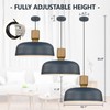 Darkaway Oversized Industrial Pendant Light Fixtures with Hammered Metal Shade,