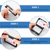 HonGien 3PCS ID Badge Holder with Double-Sided Windows Pass Holder