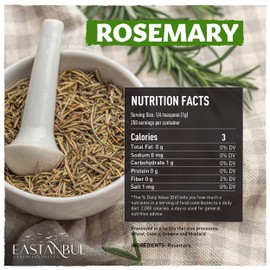 Eastanbul Rosemary Leaves, 8.8oz, Rosemary Seasoning, Dried Rosemary, Rosemary Spice for Savory & Sweet Recipes, Rosemary Herbs Dried, Ideal for Rosemary Tea, Rose Mary