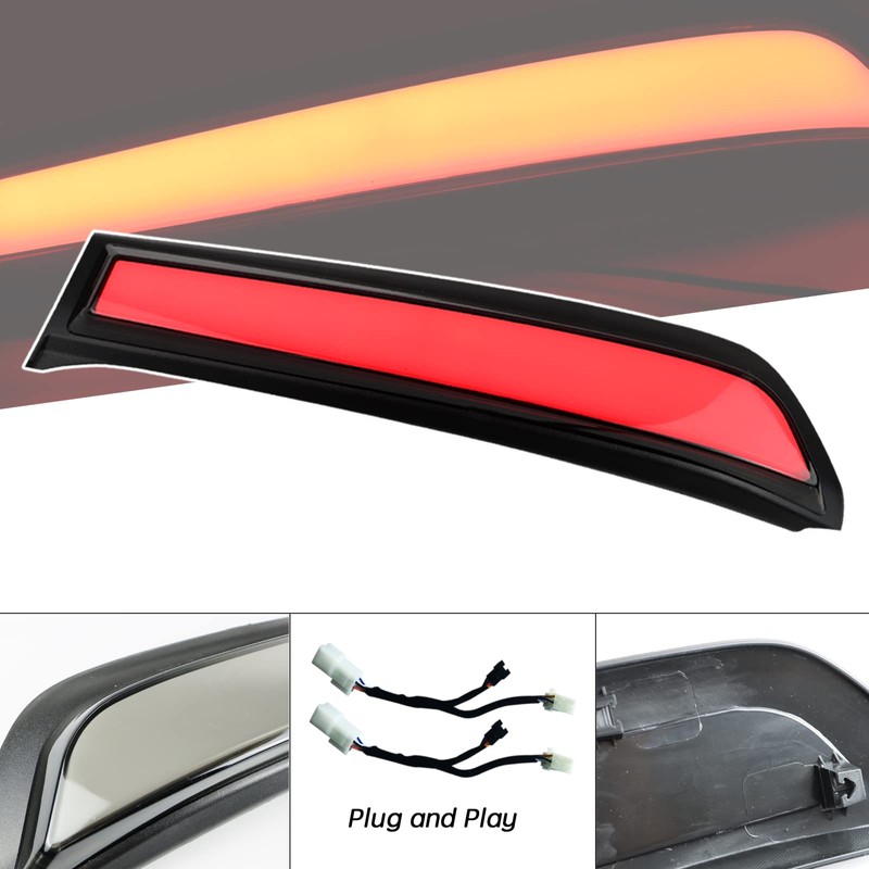 GEEGEETOP Red LED Rear Trunk Pillar Tail Light Column Brake