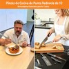 ALLFYL - 8 Piezas de Pinzas de Cocina de Acero