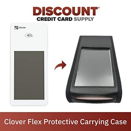 Clover Flex - Funda de transporte con terminal de tarjeta de crédito con correa para el hombro, color negro