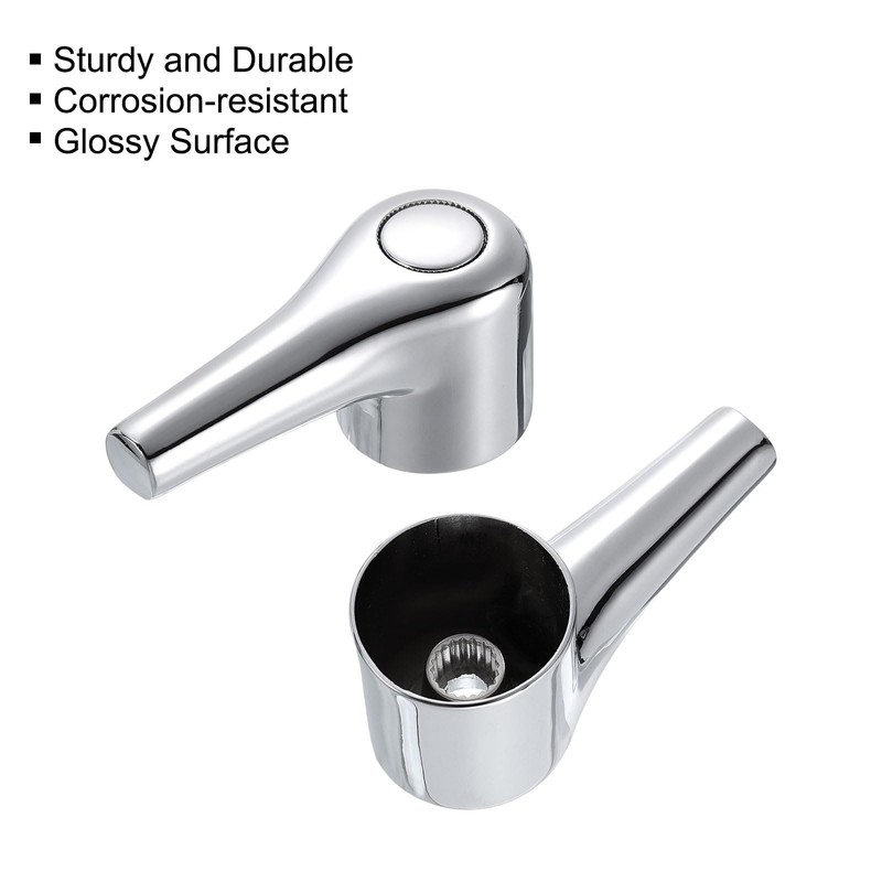sourcing map Faucet Lever Handle,4Pcs 71 x 35mm Alloy Basin