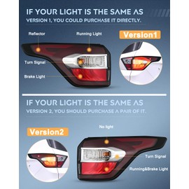 Nilight Taillight Assembly Compatible with 2017 2018 2019 Ford Escape Kuga Outer Rear Lamp Replacement OE Style LED and halogen bulbs Driver Side Passenger