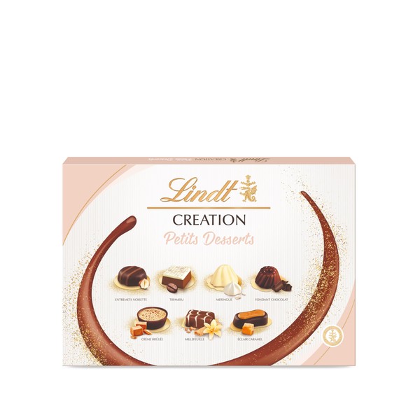 Lindt - CREATION Petit Desserts Box - Assorted Milk Chocolates, Black and White - Bakery Inspiration - Ideal for Christmas, 413g