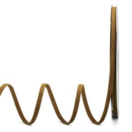 Lemon Park Khaki Double Faced Velvet Ribbon,1/4 Inch x 20Yd for Christmas Wreath Gift Wrapping Christmas and Wedding Decoration(Khaki 1/4")