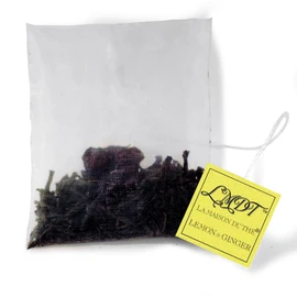 LMDT French Handcrafted Lemon & Ginger Tea. Enveloped Teabags, 100 Count