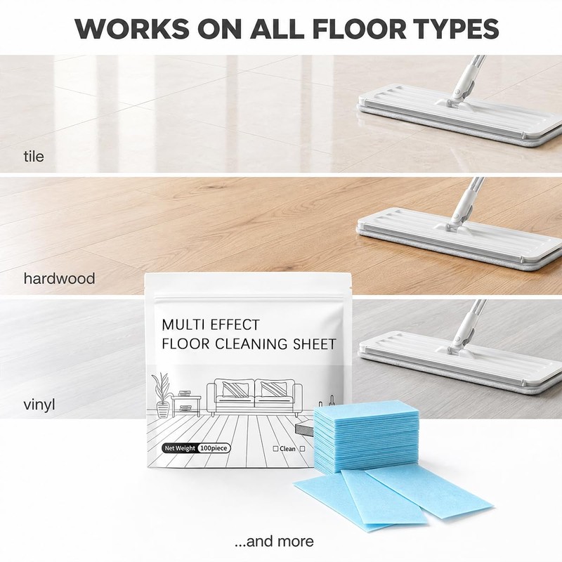 Multi-Surface Floor Cleaning Tablets, 100PCS Concentrated Floor Cleaner Tablets for