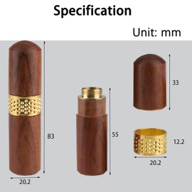 Taiyyi 1 x wooden needle box, 16 pieces, handmade knitting needles, sewing needles, needle box made of rosewood with thimble for storing handmade sewing needle accessories