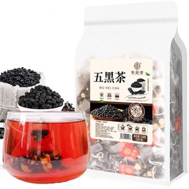 Wu hei tea 8.81oz (5g×50packets) Five black tea Mulberry black wolfberry tea Combination herbal tea bag 五黑茶250g