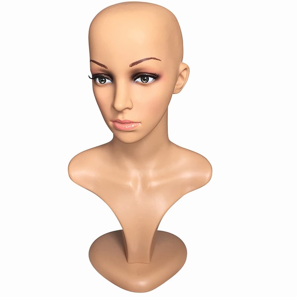 Female Mannequin Head Model Stand Mannequin Manikin Wig Glasses Hat Display Hold