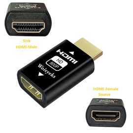 Woieyeks HDMI EDID Emulator - 1280x800@60Hz Default Resolution - Dummy Plug Headless Ghost Display Emulator for HDMI Switches/Extender/AV Receiver/Video Splitters