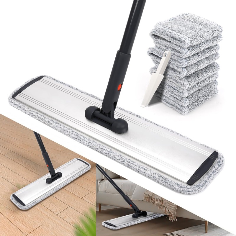 18 Professional Microfiber Mop Large Flat Mops for Floor Cleaning