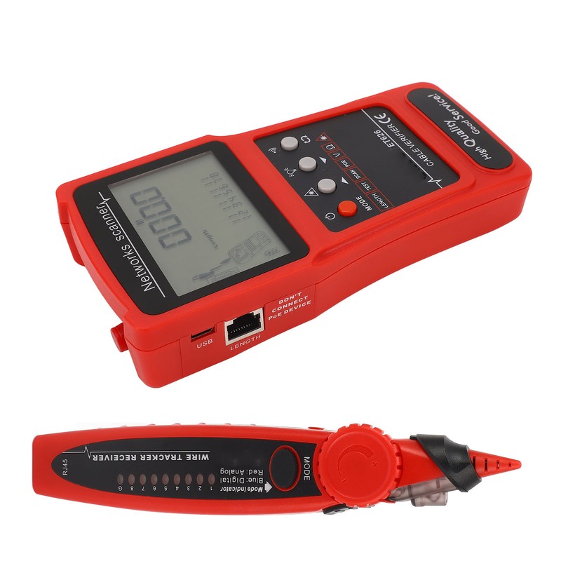 Network Cable Tester Tracer Kit Multifunctional CAT5 CAT6 Ethernet Wire