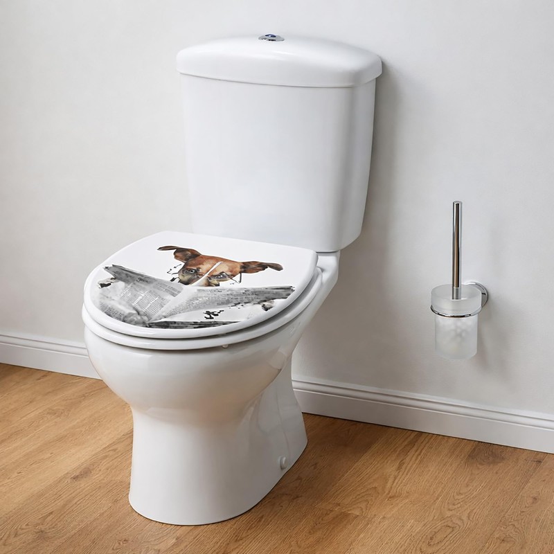 Elongated Toilet Seat Dog Jack Russel for Dog Lovers