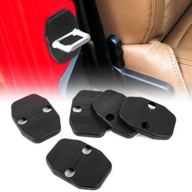 x xotic tech Door Lock Cover Buckle Decor Trim Compatible with Jeep Wrangler JK JKU 2007-2017 Grand Cherokee or Dodge or Chrysler Door Lock Latches Protector Interior Accessories 5pcs