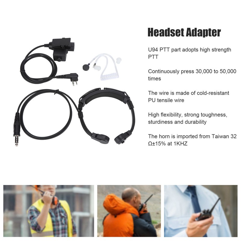 U94 PTT Military Adapter ＋ Mobile 2 Pin 7.1mm Headset