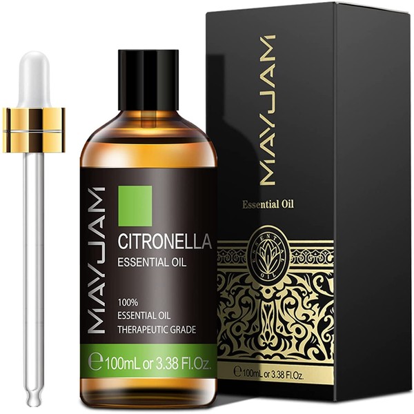 Citronella Essential Oil, MAYJAM Premium Pure Essential Oils, 3.38FL.OZ Large