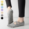 Lee Sun Strap Toe Pilates Yoga Socks ELY-1069 Purple/FREE