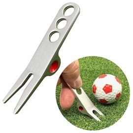 Paifeancodill Divot Repair Tool,Golf Divot Tool Golf Accessories Portable Zinc AlloyGolf Green Repair Fork Golf Ball Marker MarkersHolder Golf Divot Fork Line Marker for Men Women Golf Lovers (silver)