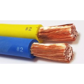 ACDC 12' FT 2 AWG GAUGE EPDM HD WELDING CABLE 6' BLUE 6' YELLOW USA NEW