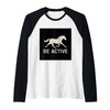 Be active fitness for horse fans Raglan Baseball Tee