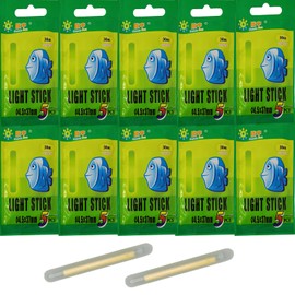 linguang 10-100PCS Fishing Glow Sticks for Bobbers Bells 1”1.45”2”3” inch 3.0 x 25mm 4.5X 37mm 6.0 x 50mm 7.5 x 75mm Light Sticks(50pcs 1.45inchØ4.5×37mm)……