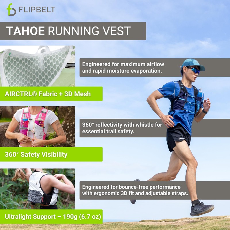 FlipBelt Tahoe Hydration Vest - Black - M