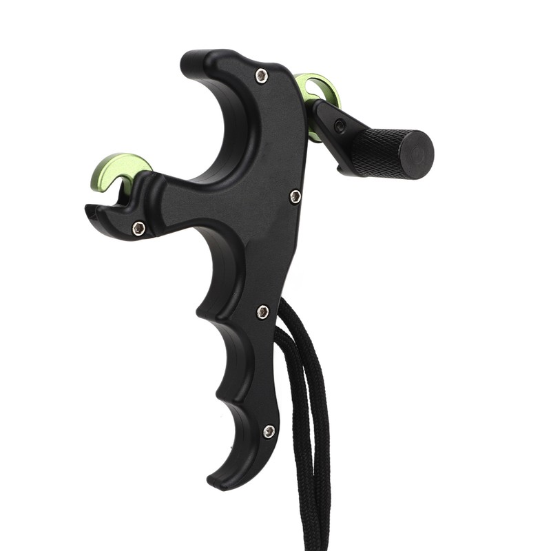 4 Finger Archery Release Aid Grip Adjustable Aluminum Alloy Compound