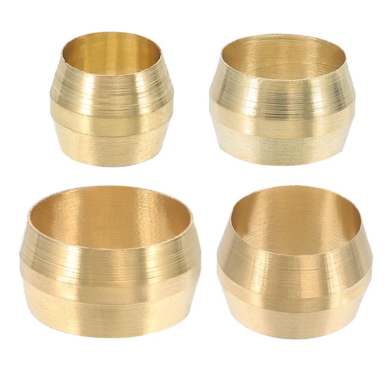 PATIKIL 160Pcs Brass Compression Sleeves Ferrules, Tube OD 1/4" 5/16"