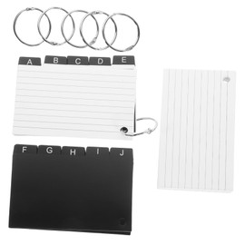 Operitacx 1 Set Index Category Notes Sticky Notes Index Cards Blank Cards Binding Ring Flashcards Loose-Leaf Flashcards Portable Words Cards Student Paper Loose Leaf Lining