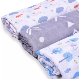 DaraBaby Set 3 Mantas Muselina Bebé 100% Algodón Suave Transpirable